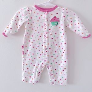 Carter’s hearts and cupcake one piece